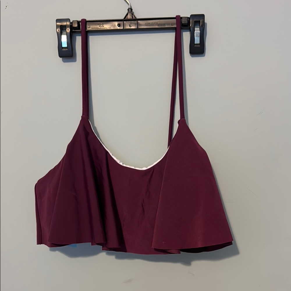 Veceney Purple Flounce Bikini with Adjustable Straps